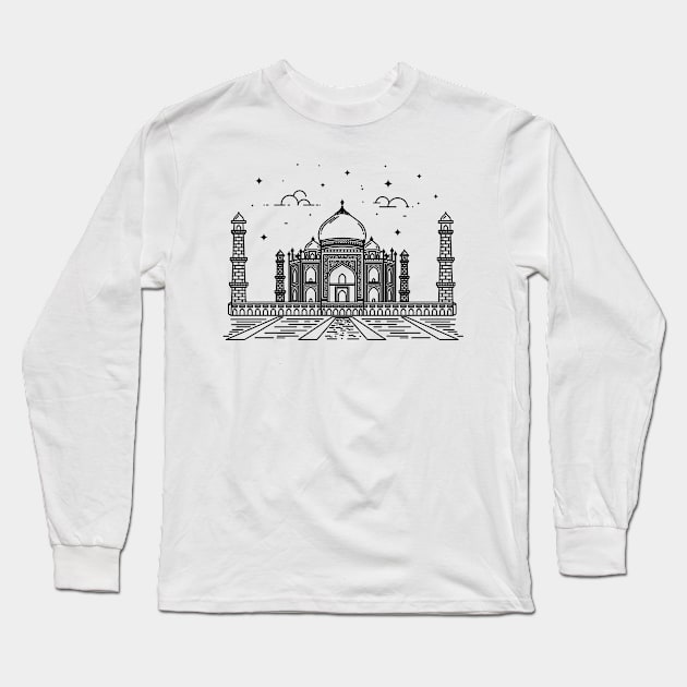 Taj Mahal Long Sleeve T-Shirt by brographic